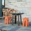 Mesa Fresh Air redonda de Loll Designs. Productos hechos con material reciclado.