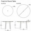 Mesa Fresh Air redonda de Loll Designs. Productos hechos con material reciclado.