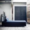 Sofá cama elegante Lubi para dormitorio de Softline. Sofacamas de una y dos plazas.