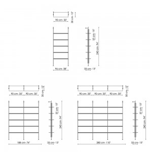 Librería Roll de Bonaldo. Mobiliario de diseño italiano para salones.