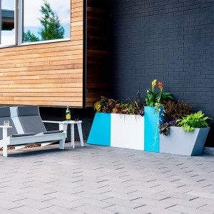 Macetero Tessellate rectangular de Loll Designs. Productos hechos con material reciclado.