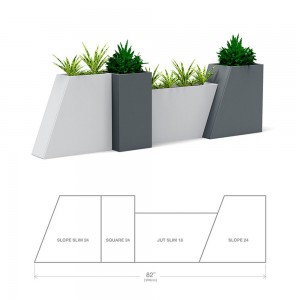 Macetero Tessellate cuadrado de Loll Designs. Productos hechos con material reciclado.