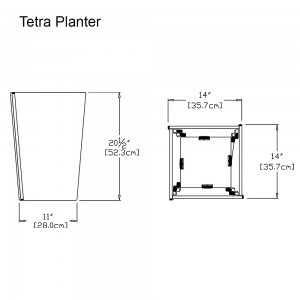 Macetero Tetra de Loll Designs. Productos hechos con material reciclado.