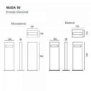 Nuda 50 Outdoor de Artemide. Tienda online de lámparas de pie para exterior.