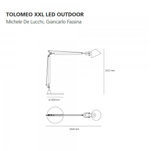 Tolomeo XXL de Artemide Outdoor. Iluminación original para exterior