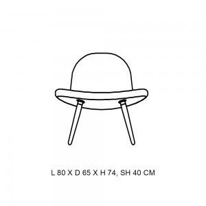 Butaca Orlando Madera de Softline. Sofás, sillones y butacas de diseño nórdico.