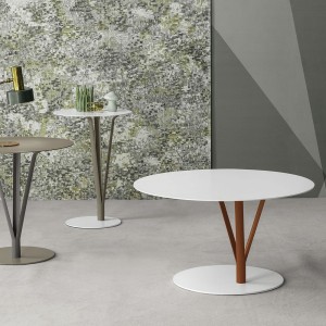 Mesa Centro Kadou coffee Bicolor de Bonaldo.  Diseños modernos para salón.