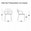 Sillón Hari Polipropileno de Ondarreta. Sillas de diseño. Sillas de exterior.