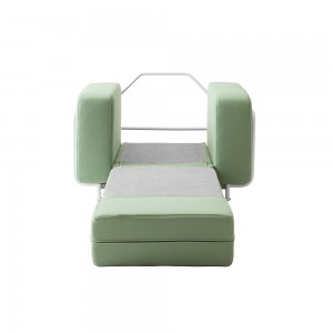 Sillón cama Silver para dormitorio de Softline. Sillón cama de diseño nórdico.
