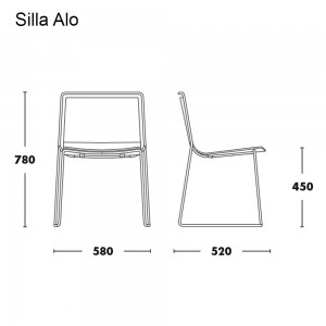Silla tapizada Alo de Ondarreta. Sillas de diseño. Silla tapizada para interior.