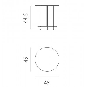Mesa circle de Novamobili. Compuesta de espuma de poliuretano. Execelente diseño.