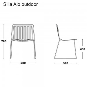 Silla Alo outdoor de Ondarreta. Sillas de diseño. Silla de exterior.