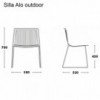 Silla Alo outdoor de Ondarreta. Sillas de diseño. Silla de exterior.