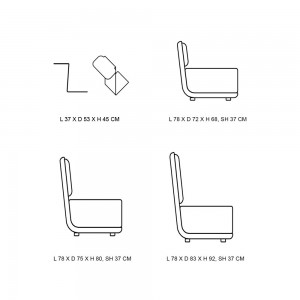 Butaca moderna Standby para salón de Softline. Sillones y butacas de diseño.