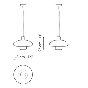 Lámpara Acquerelli Doble de Bonaldo. Diseños italianos para iluminación.