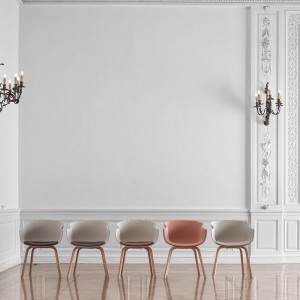 Silla Bai madera polipropileno de Ondarreta. Sillas de diseño. Silla de madera.