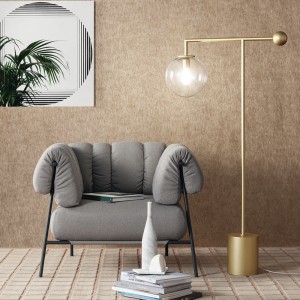 Lámpara Bardot al suelo de Bonaldo. Elegante diseño en metal lacado.