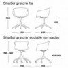 Silla Bai giratoria tapizada de Ondarreta. Sillas de diseño. Silla giratoria.