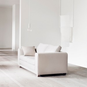 Sofá cama de diseño Victor con posterior ajustable para dormitorio de Softline.