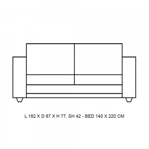 Sofá cama de diseño Victor con posterior ajustable para dormitorio de Softline.