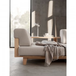 Sofá cama de diseño Wood de Softline. Sofá cama para dormitorio o salón.