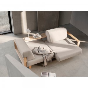 Sofá cama de diseño Wood de Softline. Sofá cama para dormitorio o salón.