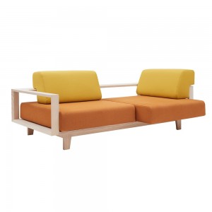 Sofá cama de diseño Wood de Softline. Sofá cama para dormitorio o salón.