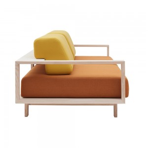 Sofá cama de diseño Wood de Softline. Sofá cama para dormitorio o salón.