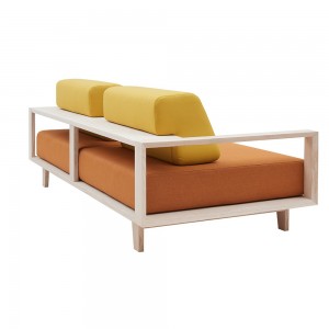 Sofá cama de diseño Wood de Softline. Sofá cama para dormitorio o salón.