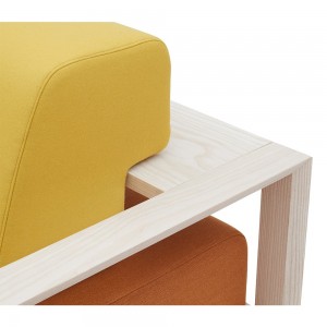 Sofá cama de diseño Wood de Softline. Sofá cama para dormitorio o salón.