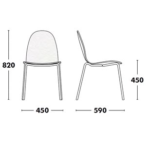 Silla Bob acero de Ondarreta. Sillas modernas.Silla de oficinas y despachos.