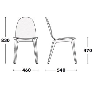 Silla Bob madera de Ondarreta. Sillas modernas. Sillas para interrior.