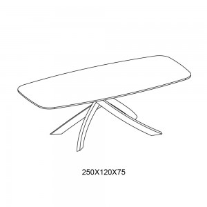 Mesa Artistico Redondeada de Bontempi. Mesas fijas modernos italianos.