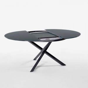 Mesa Barone redonda extensible de Bontempi. Muebles modernos italianos.