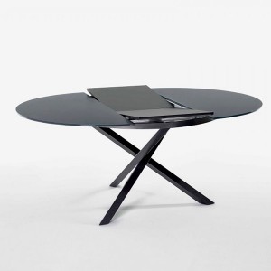 Mesa Barone redonda extensible de Bontempi. Muebles modernos italianos.
