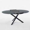 Mesa Barone redonda extensible de Bontempi. Muebles modernos italianos.