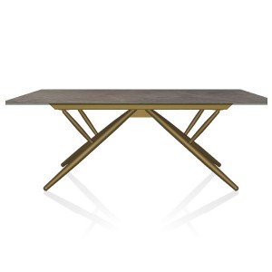 Mesa Bridge Rectangular Mármol de Bontempi. Mesas fijas modernas de diseño italiano.
