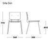 Silla elegante Don de Ondarreta. Sillas de diseño. Sillas de comedor.