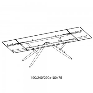 Mesa Bridge Extensible 190 de Bontempi. Mesas fijas o extensibles modernas de diseño italiano.