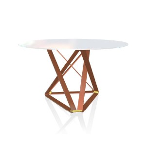 Mesa Delta Redonda 130 de Bontempi. Mesas fijas modernas de diseño italiano.