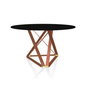 Mesa Delta Redonda 130 de Bontempi. Mesas fijas modernas de diseño italiano.