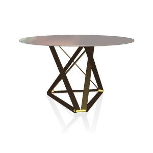 Mesa Delta Redonda 130 de Bontempi. Mesas fijas modernas de diseño italiano.