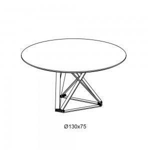 Mesa Delta Redonda 130 de Bontempi. Mesas fijas modernas de diseño italiano.