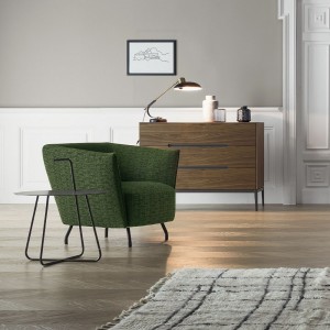 Sillón Arno tapizado de Bonaldo. Mobiliario de muebles de diseño italiano.