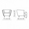 Sillón Arno tapizado de Bonaldo. Mobiliario de muebles de diseño italiano.