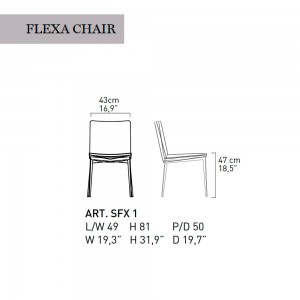 Silla Flexa de Alivar. Muebles modernos italianos. Mobiliario de diseño.