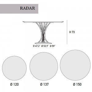 Mesa Radar de Alivar. Muebles modernos italianos. Mobiliario de diseño.