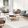 Mesa auxiliar Babylon de Varaschin.  Muebles de exterior.