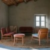 Sillón Lana madera - Respaldo bajo