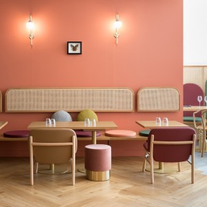 Sillón Lana madera - Respaldo bajo